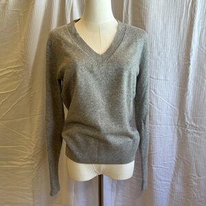 J. Crew Women's V-Neck Sweater in Gray